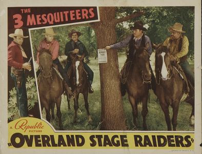 Ray Corrigan, Olin Francis, George Plues, and George Sherwood in Overland Stage Raiders (1938)