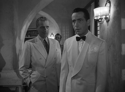 Humphrey Bogart and George Meeker in Casablanca (1942)