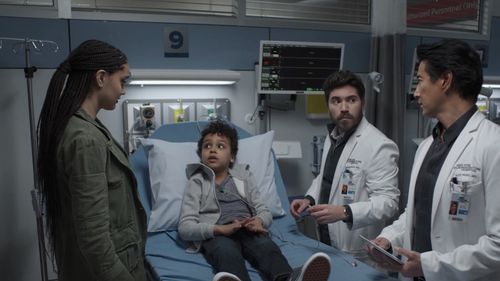 Noah Galvin, Will Yun Lee, Lee Rodriguez and Baeyen Hoffman in The Good Doctor and Second Chances and Past Regrets
