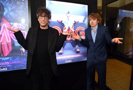 Neil Gaiman and Bruce Langley at an event for American Gods (2017)