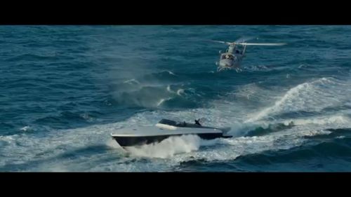 Speed boat to helicopter transfer on American Assassin