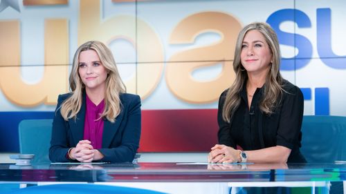 Jennifer Aniston and Reese Witherspoon in The Morning Show: Testimony (2021)