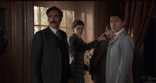 Stephen Mangan, Michael Weston, Elias Toufexis, and Rebecca Liddiard in Houdini and Doyle (2016)