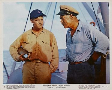 Jack Lemmon and Ward Bond in Mister Roberts (1955)