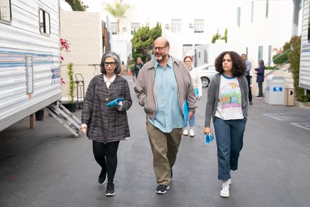 Rose Abdoo, Fred Melamed, Rachel Bloom, and Kimia Behpoornia in Reboot (2022)