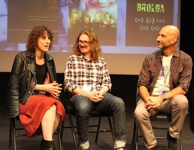 Adrian Powers and Jessica Shteyman at the 'Brolga' screening at the 2019 Sherman Oaks Film Festival
