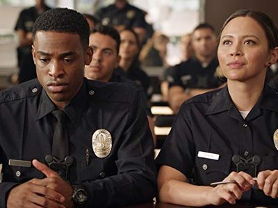 Melissa O'Neil and Titus Makin Jr. in The Rookie: Tough Love (2019)