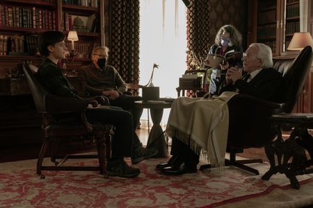 Donald Sutherland, John Lee Hancock, and Jaeden Martell in Mr. Harrigan's Phone (2022)