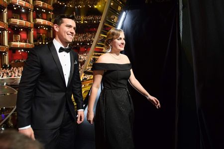 Brenna Malloy, Brian Robau Backstage during The 89th Oscars® at the Dolby® Theatre in Hollywood, CA on Sunday, February 