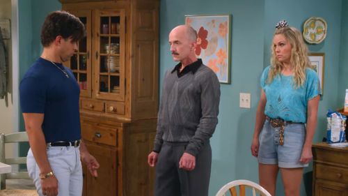 Wilmer Valderrama, Jim Rash, and Andrea Anders in That '90s Show (2023)