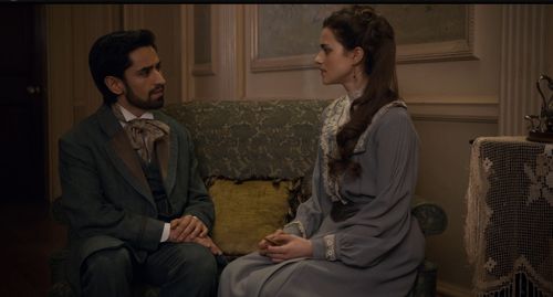 Ali Momen and Rebecca Liddiard in Houdini and Doyle (2016)