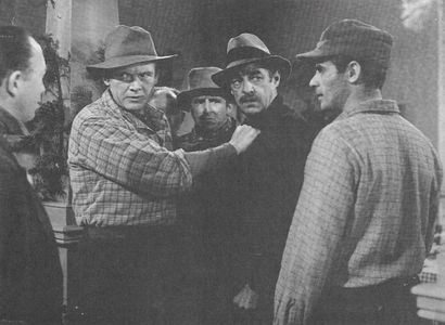 Charles Bickford, Al Bridge, Earl Gunn, and Marc Lawrence in Romance of the Redwoods (1939)