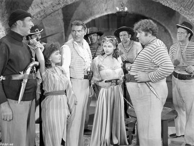 Yvonne De Carlo, George Brent, Lois Collier, Andy Devine, Jack Ingram, and Arthur Treacher in Slave Girl (1947)