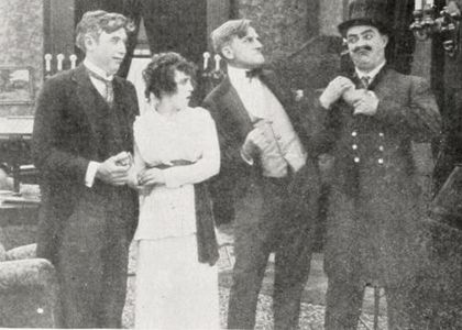 Raymond Hitchcock, Mabel Normand, and Mack Sennett in My Valet (1915)