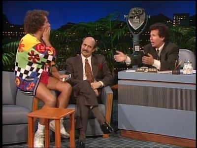 Jeffrey Tambor, Garry Shandling, and Richard Simmons in The Larry Sanders Show (1992)
