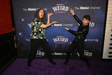 Daniel Radcliffe and 'Weird Al' Yankovic at an event for Weird: The Al Yankovic Story (2022)
