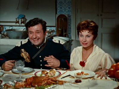Magali Noël and Jean Richard in Elena and Her Men (1956)