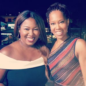 Stacie Greenwell and Regina King at Emmy Nominees Party (2018)