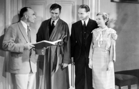 Walter Huston, Gregory La Cava, Karen Morley, and Franchot Tone in Gabriel Over the White House (1933)
