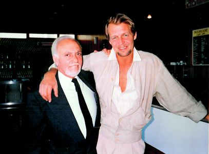 David Soul and Hilly Elkins at Cinecetta Studios Rome