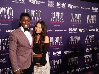 Pacharo Mzembe at the 2016 Helpmann Awards nominated for in the 'Best Actor in a leading role' Category.