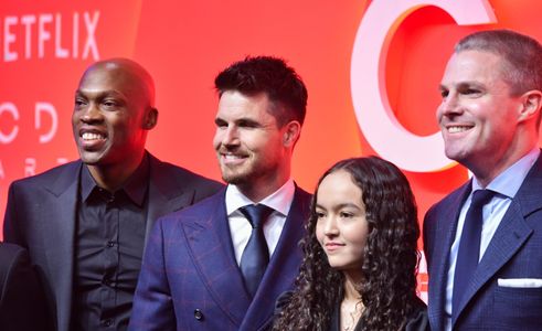 Stephen Amell, Robbie Amell, Moe Jeudy-Lamour, and Sirena Gulamgaus in Code 8: Part II (2024)