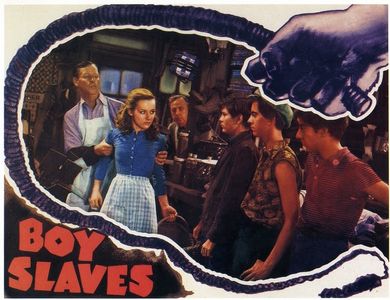 Irving Bacon, Roger Daniel, Johnny Fitzgerald, James McCallion, and Anne Shirley in Boy Slaves (1939)