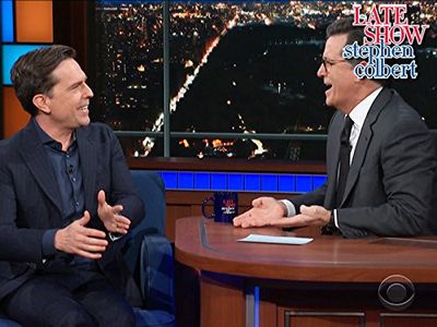Stephen Colbert and Ed Helms in The Late Show with Stephen Colbert (2015)