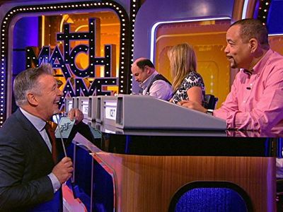 Alec Baldwin, Ice-T, Jason Alexander, and Cheryl Hines in Match Game (2016)