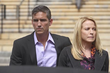 Jim Caviezel and Meredith Patterson in Person of Interest (2011)