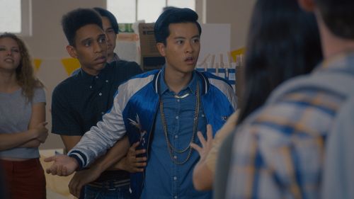 Alan Chow and Trae Adair in Mr. Student Body President (2016)
