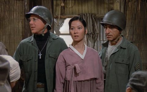 Rosalind Chao, William Christopher, and Jamie Farr in M*A*S*H (1972)