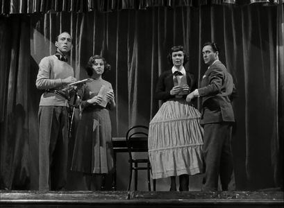 Brenda Cowling, Lionel Jeffries, Richard Todd, and Jane Wyman in Stage Fright (1950)
