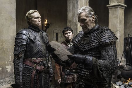 Clive Russell, Gwendoline Christie, and Daniel Portman in Game of Thrones (2011)