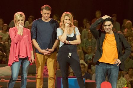 Annette Frier, Rolando Villazón, Carmen Nebel, and Max Giermann in Das Spiel beginnt! (2015)