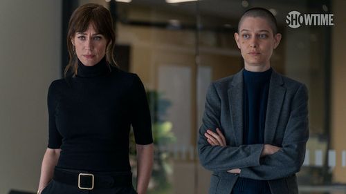 Maggie Siff and Asia Kate Dillon in Billions: Lyin' Eyes (2022)