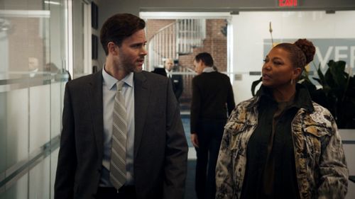 Queen Latifah and Nicholas Delany in The Equalizer (2021)