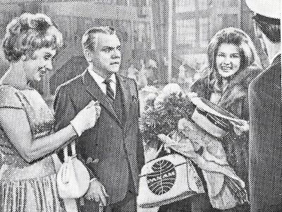 James Cagney, Arlene Francis, and Pamela Tiffin in One, Two, Three (1961)