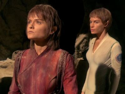 Jolene Blalock and Kara Zediker in Star Trek: Enterprise (2001)