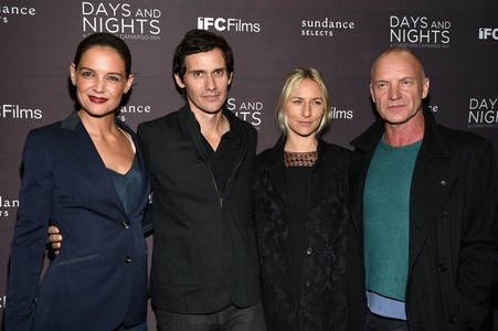 Sting, Katie Holmes, Christian Camargo, and Mickey Sumner at an event for Days and Nights (2014)