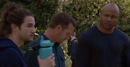 Zach Zagoria with Chris O’Donnell and LL Cool J on the set of NCIS: Los Angeles.