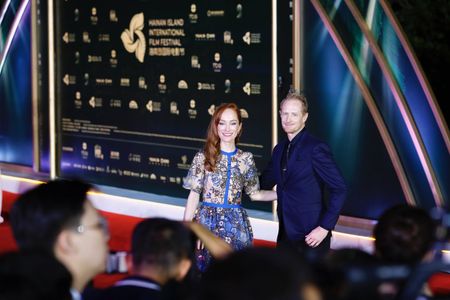 Lotte Verbeek & Darren Darnborough attend the 2nd Hainan International Film Festival Opening Ceremony