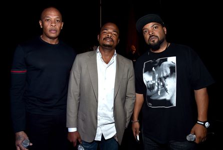 Ice Cube, Dr. Dre, and F. Gary Gray at an event for Straight Outta Compton (2015)