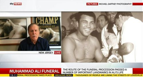 Muhammad Ali, Drew Bundini Brown, Angelo Dundee, and Michael Gaffney in A Sky News Tonight Special: Muhammad Ali's Funer