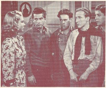 Gabriel Dell, Huntz Hall, Billy Halop, Grace McDonald, and Bernard Punsly in Mug Town (1942)