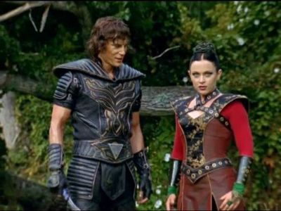 Bede Skinner and Holly Shanahan in Power Rangers Jungle Fury (2008)