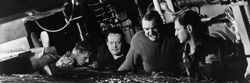 Ernest Borgnine, Patrick McGoohan, Ted Hartley, and Murray Rose in Ice Station Zebra (1968)