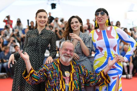 Terry Gilliam, Rossy de Palma, Olga Kurylenko, and Joana Ribeiro at an event for The Man Who Killed Don Quixote (2018)