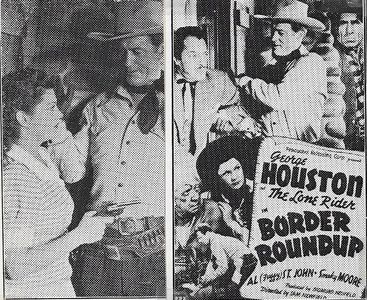 John Elliott, George Houston, I. Stanford Jolley, Patricia Knox, and Nick Thompson in Border Roundup (1942)