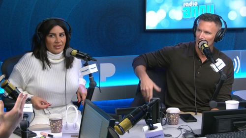 John Hill and Mercedes Javid in Jeff Lewis Live: John Hill & Stu's AirPods Max Giveaway (2022)